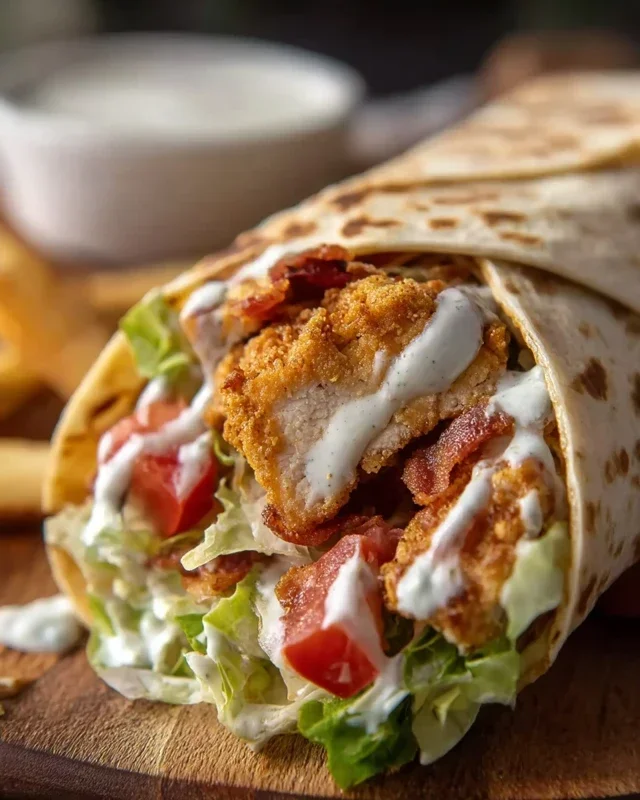 Crispy Chicken Beef Beef Bacon Ranch Wrap