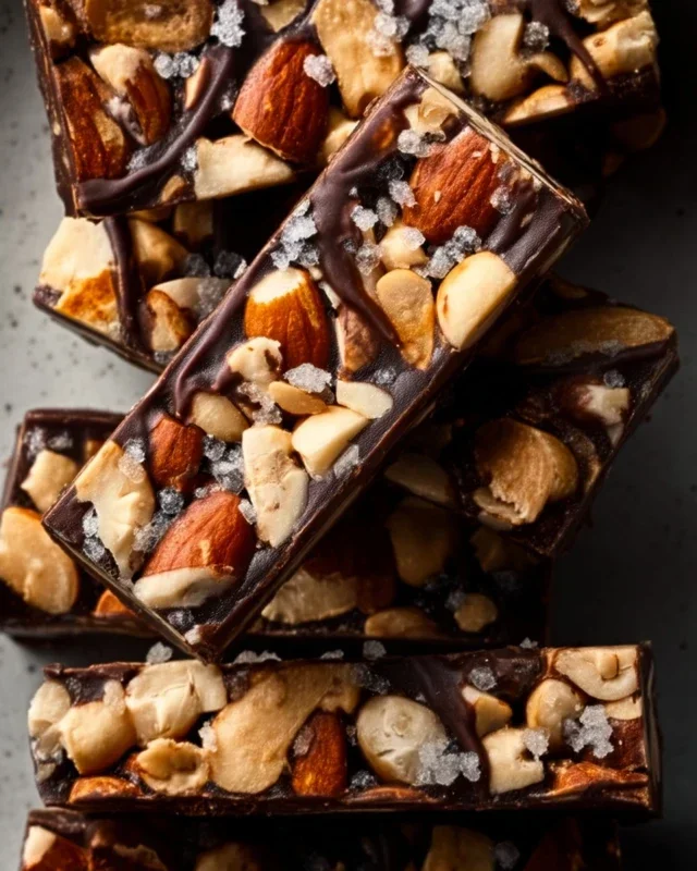 Dark Chocolate and Sea Salt Nut Bars
