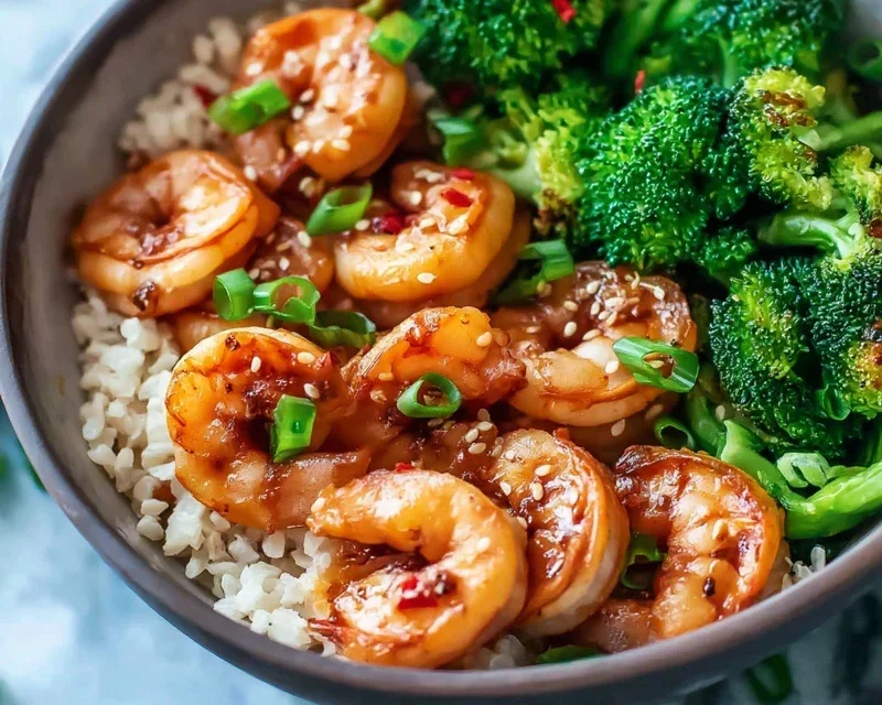Honey Garlic Shrimp Bowls