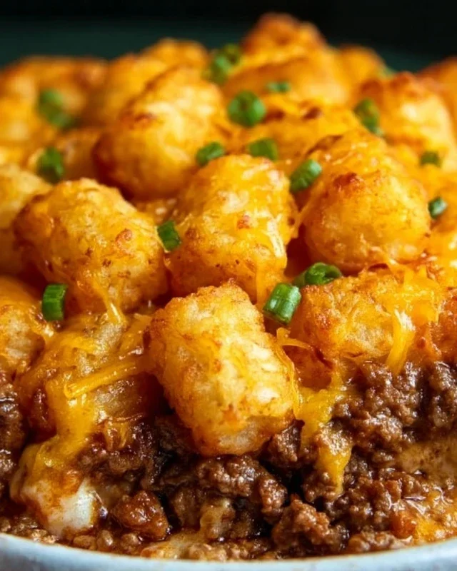 Tater Tot Casserole with Ground Beef