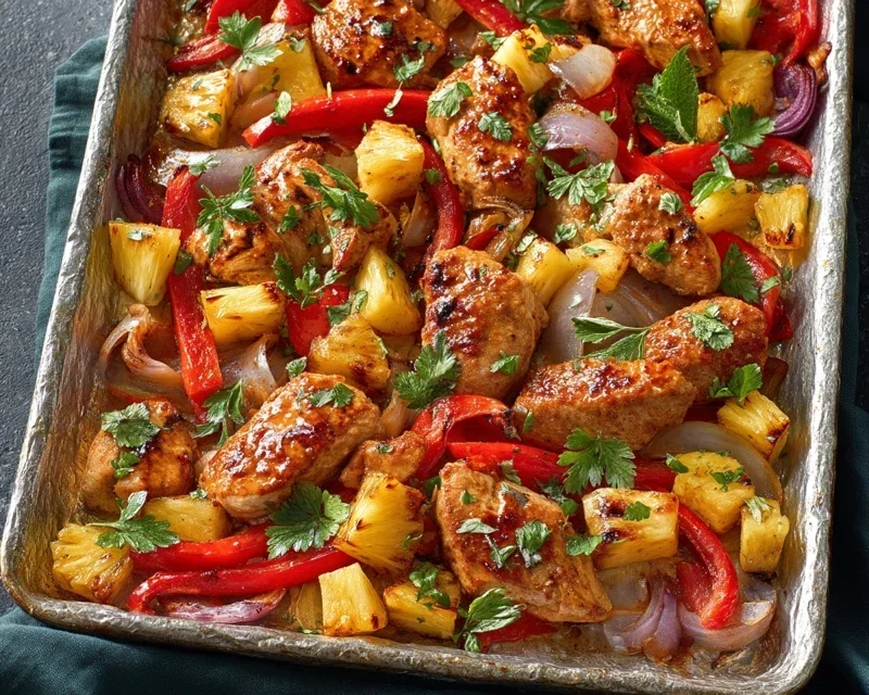 Hawaiian Chicken Sheet Pan