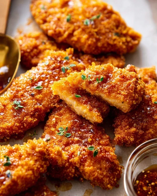 Baked Crunchy Hot Honey Chicken