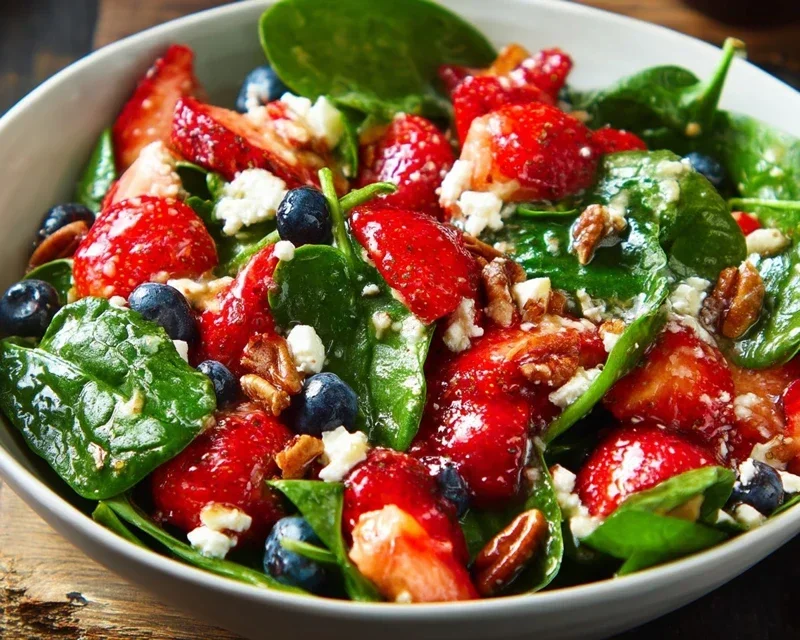 15-Minute Strawberry Spinach Salad