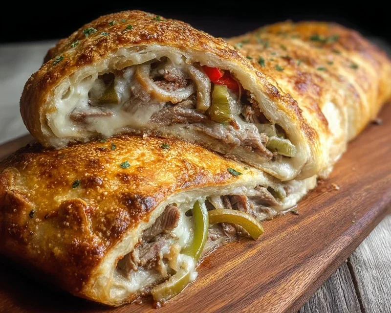 Philly Cheesesteak Stromboli