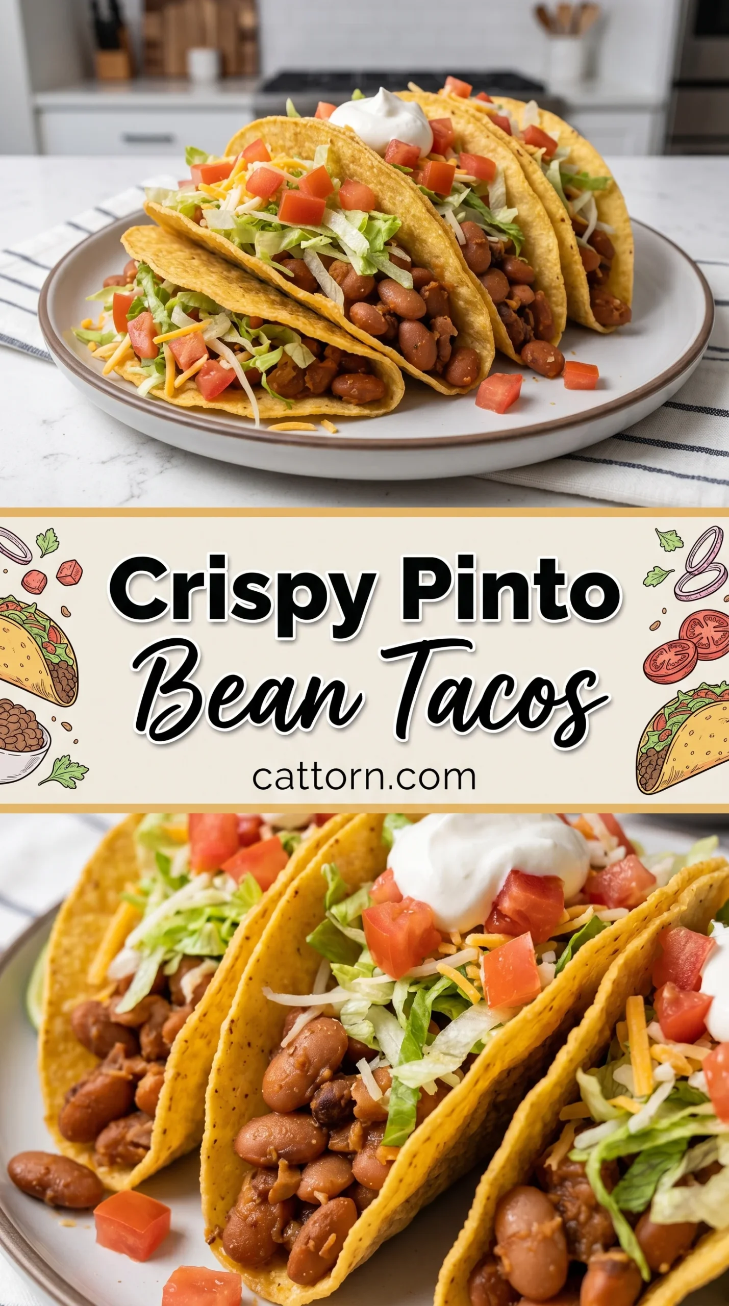 Crispy Pinto Bean Tacos