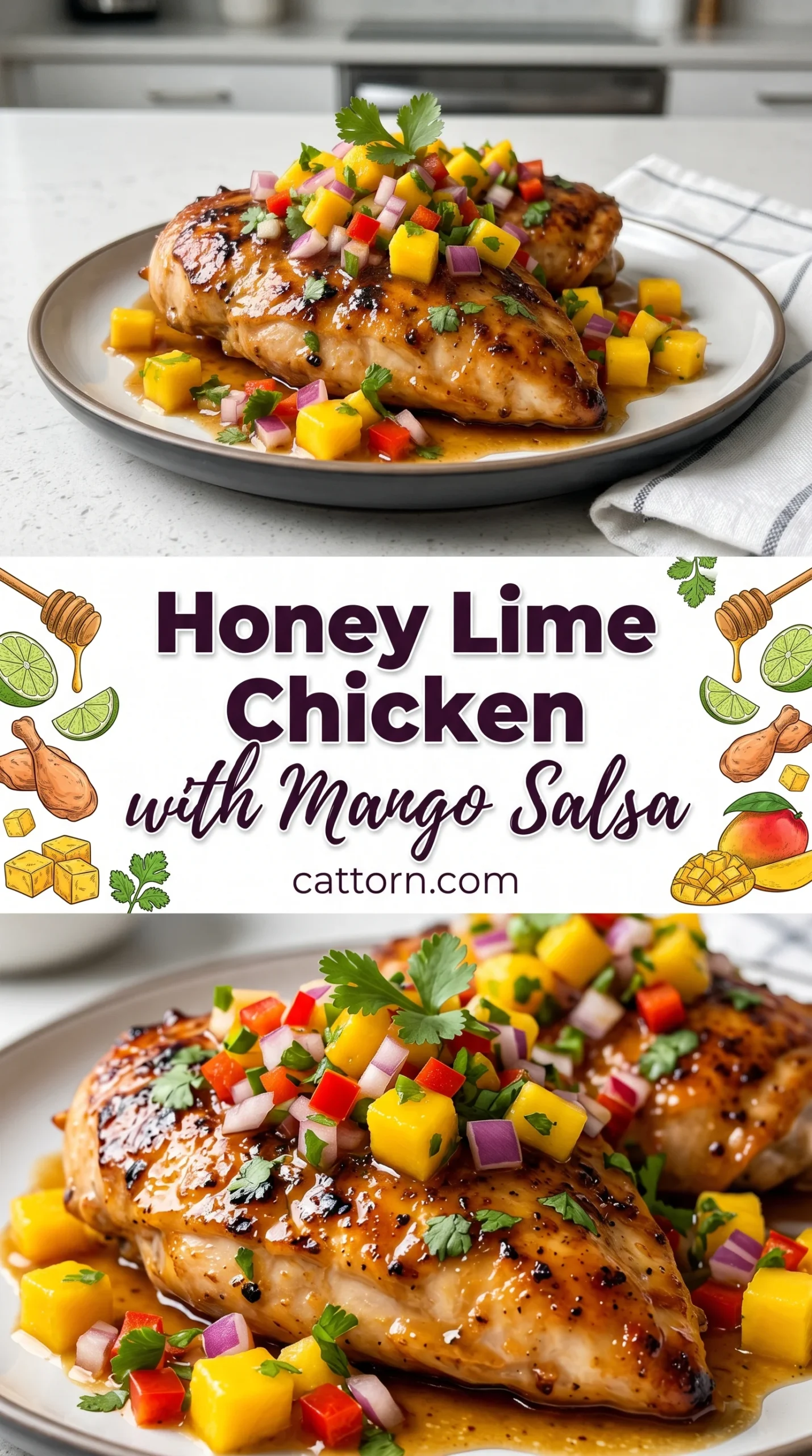 Honey Lime Chicken with Mango Salsa
