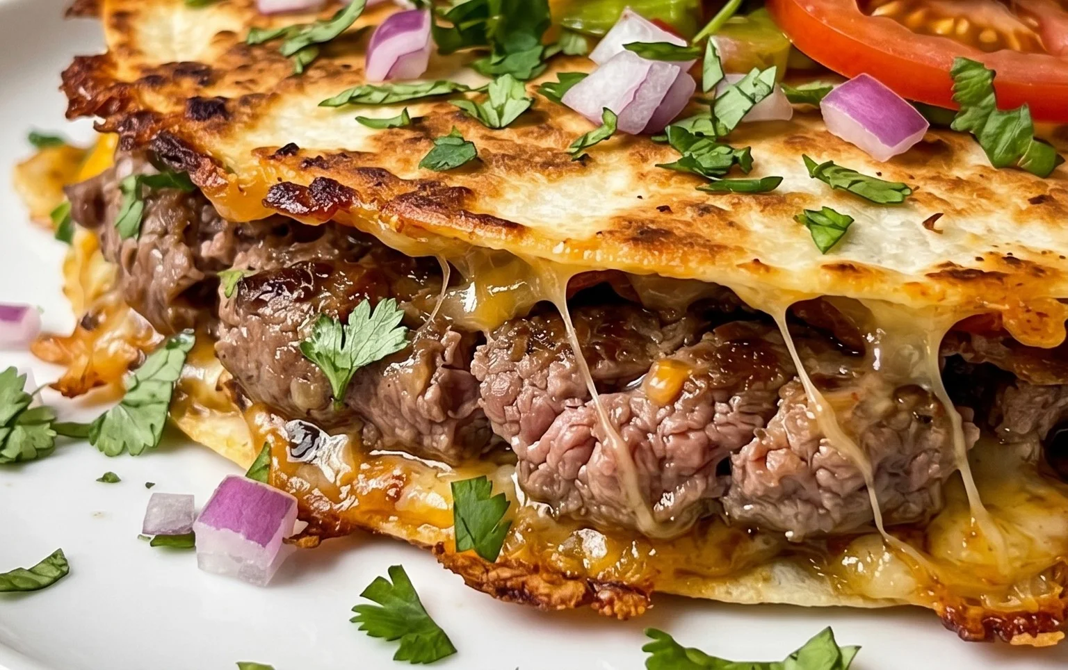 Juicy Blackstone Quesadilla Burger