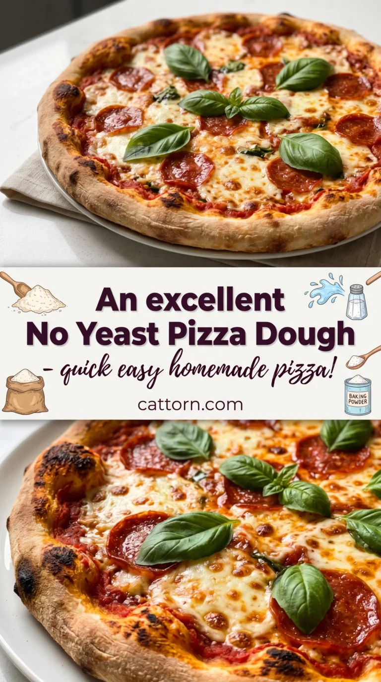 An excellent No Yeast Pizza Dough - quick easy homemade pizza!