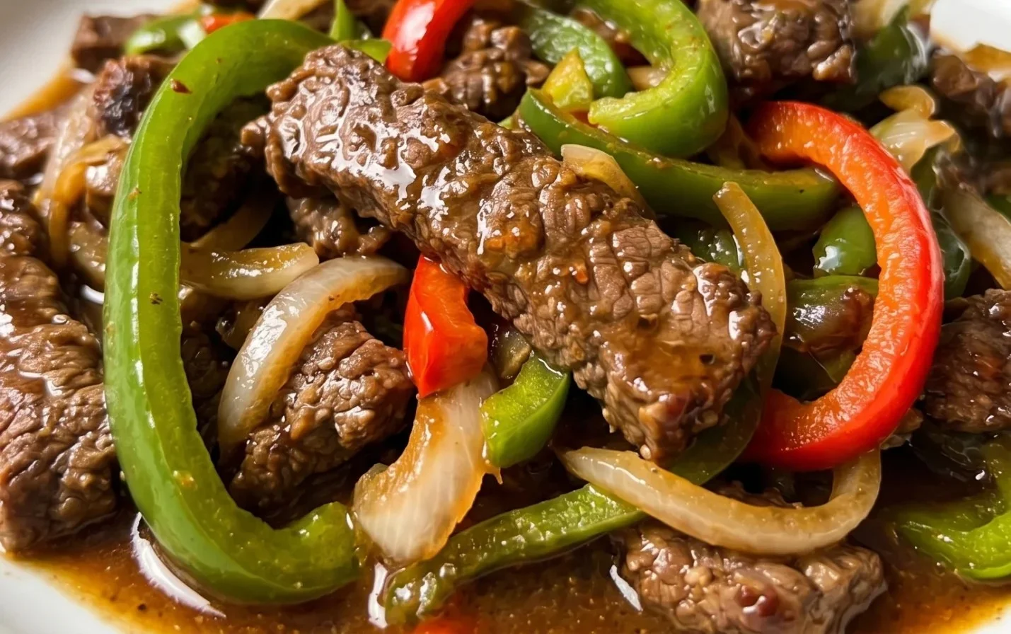 Pepper Steak with Bell Peppers and Onion