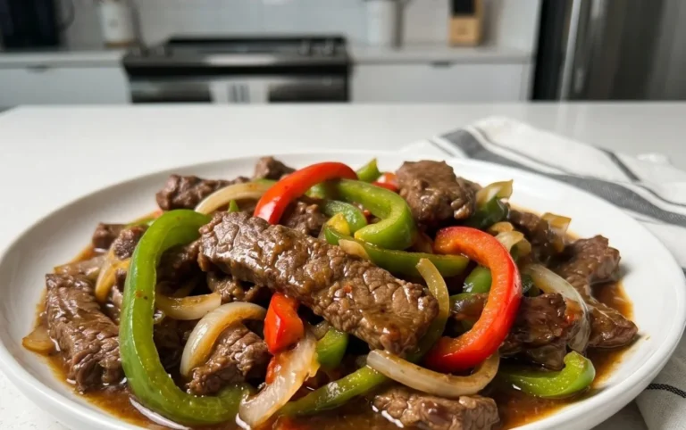 Pepper Steak with Bell Peppers and Onion