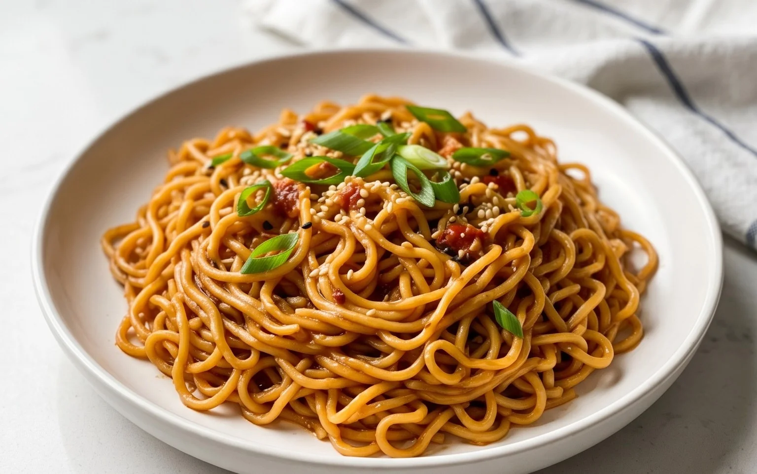 Easy Saucy Ramen Noodles