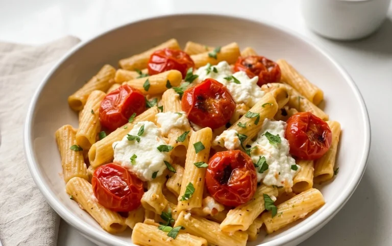 Roasted Tomato and Garlic Ricotta Pasta