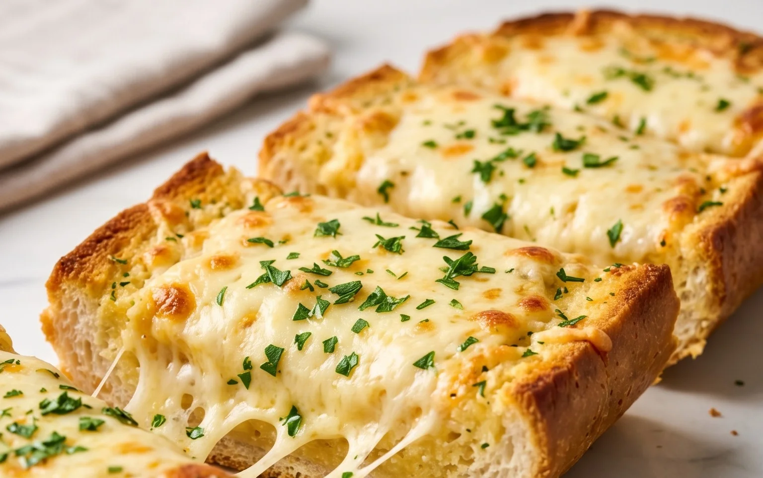 BEST CHEESY GARLIC BREAD RECIPE