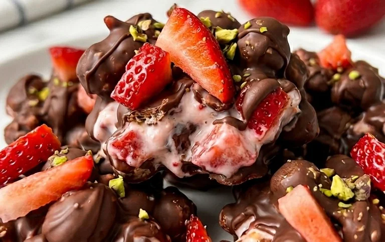 Chocolate Strawberry Yogurt Clusters