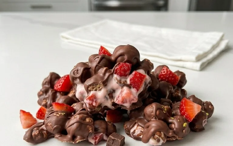 Chocolate Strawberry Yogurt Clusters