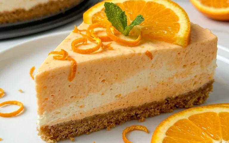 No-Bake Orange Creamsicle Cheesecake