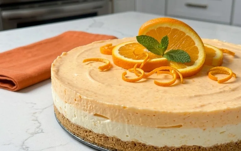 No-Bake Orange Creamsicle Cheesecake