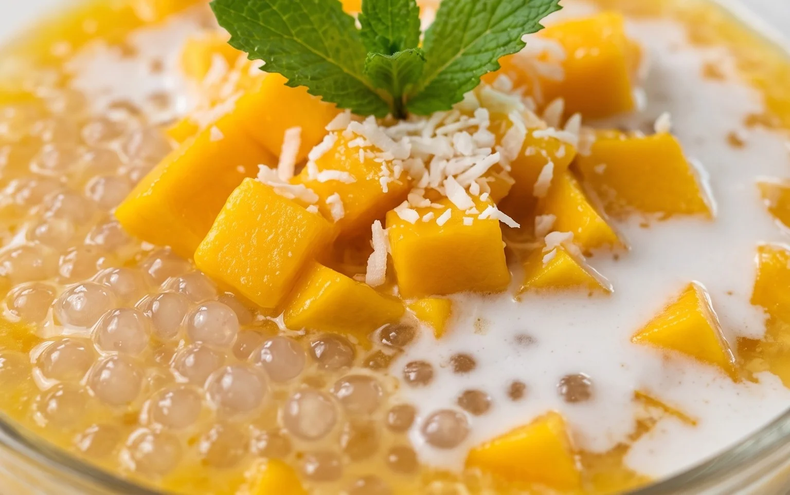Mango Tapioca Pudding (Mango Sago)
