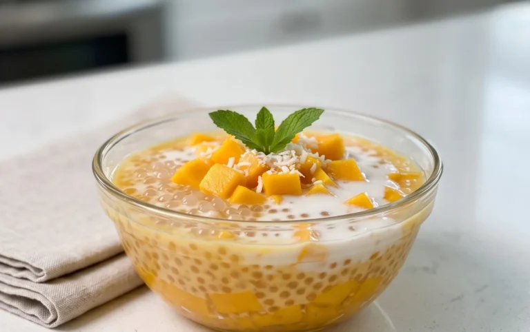 Mango Tapioca Pudding (Mango Sago)