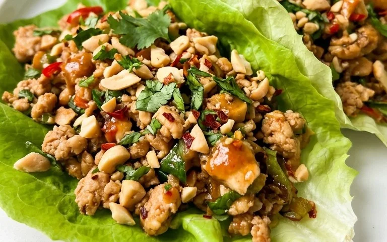 Thai Chicken Lettuce Wraps