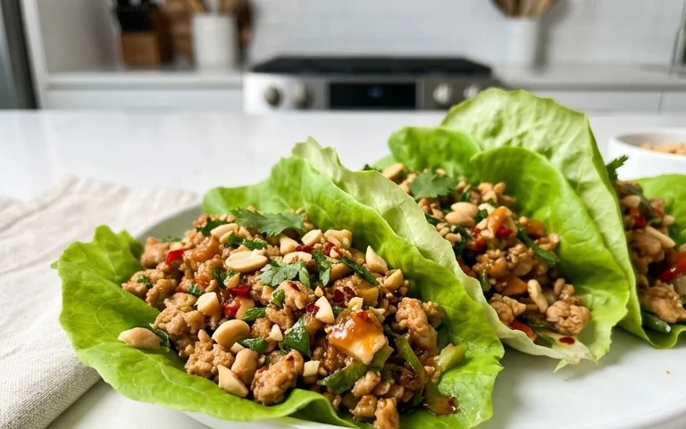 Thai Chicken Lettuce Wraps