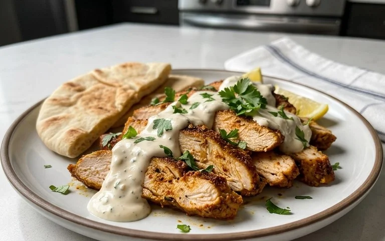 Chicken Shawarma with Garlic Sauce Recipe (Easy & Delicious)