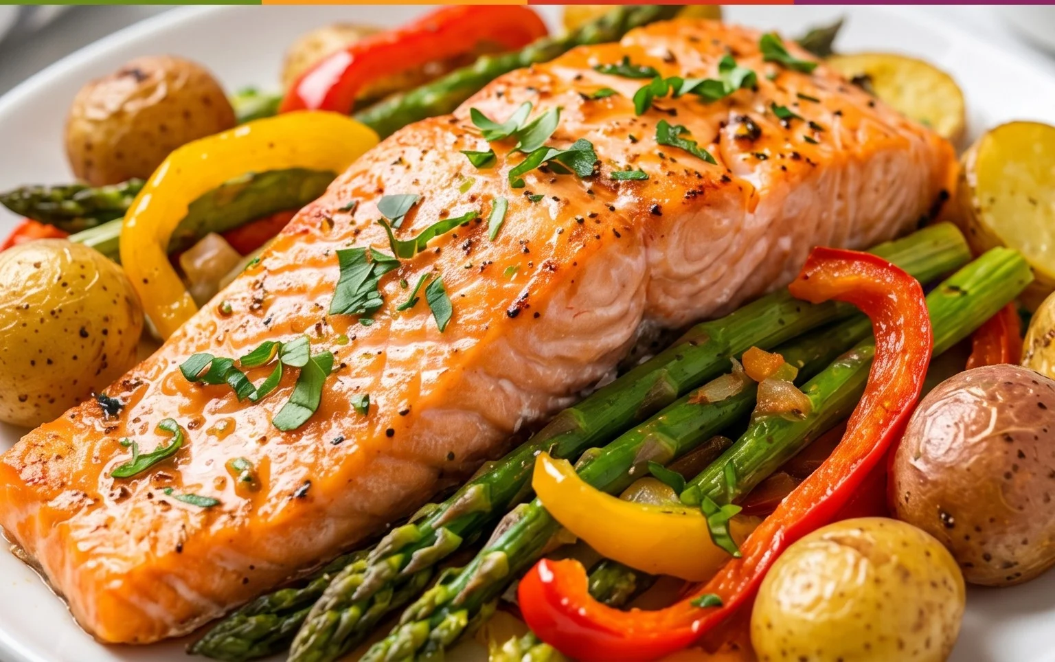 Sheetpan Salmon and Potatoes With Veggies