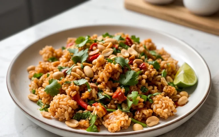 Crispy Rice Salad with Peanut-Chili Dressing