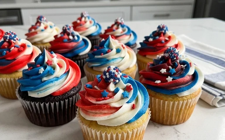 How to Decorate Firework Cupcakes
