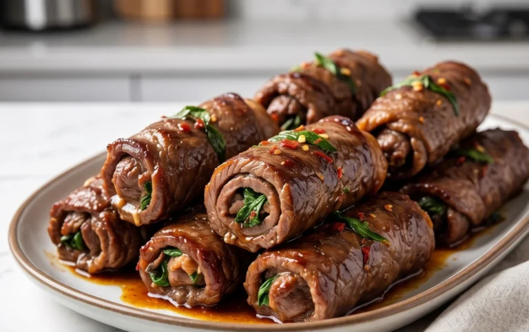 Thai Basil Beef Rolls