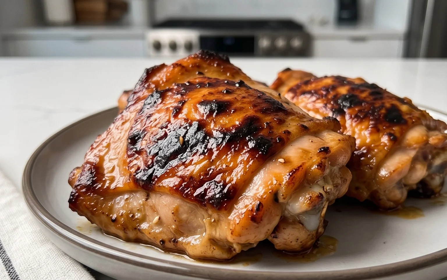 Roasted Miso Chicken Thighs