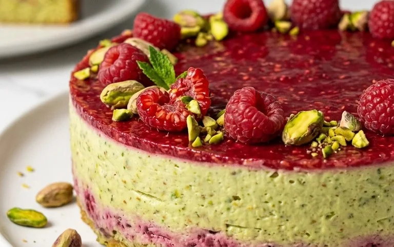 Pistachio Raspberry Cake