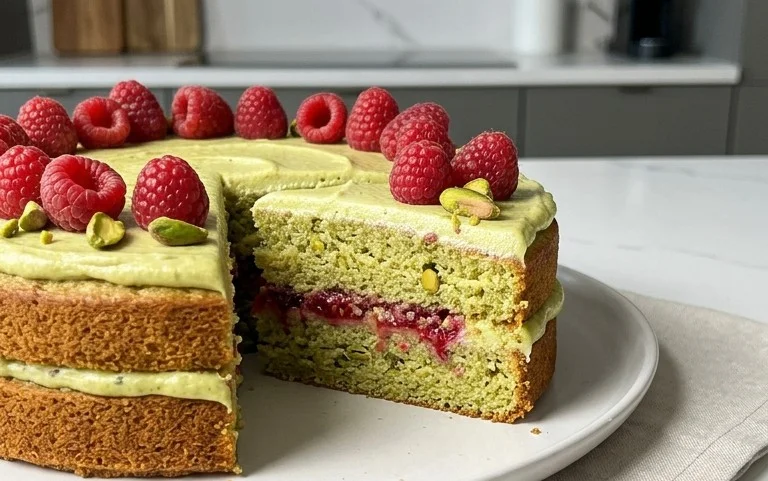 Pistachio Raspberry Cake