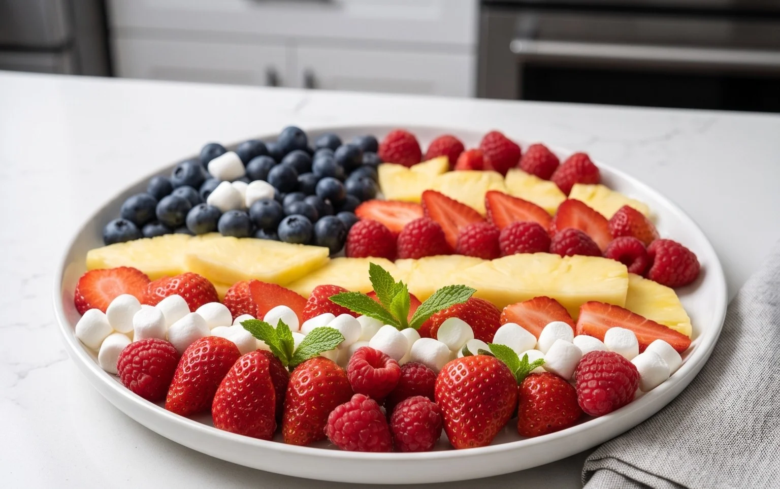 4th of July Fruit Platter Idea | How to Make an American Flag