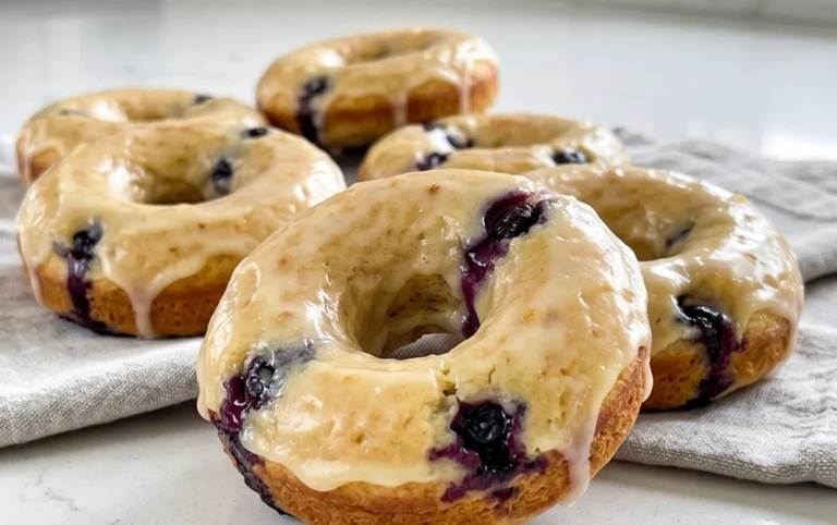 Baked Lemon Blueberry Doughnuts