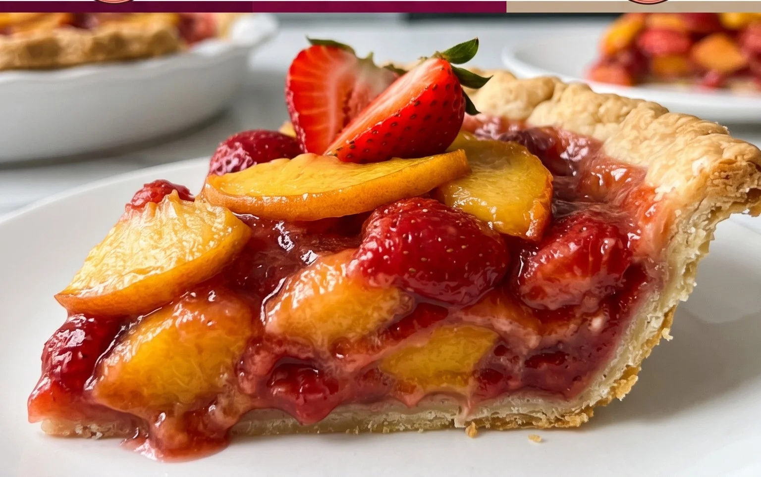 Brown Butter Strawberry Peach Pie