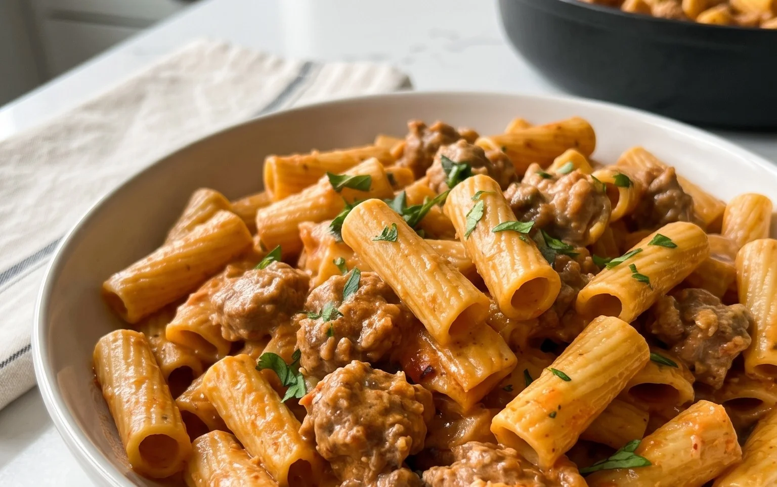 Creamy Sausage Rigatoni (One-Pan, 30-Minute Meal)