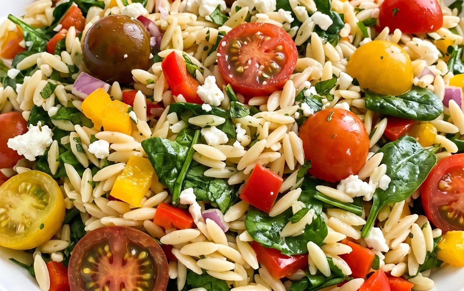 Rainbow Orzo Salad