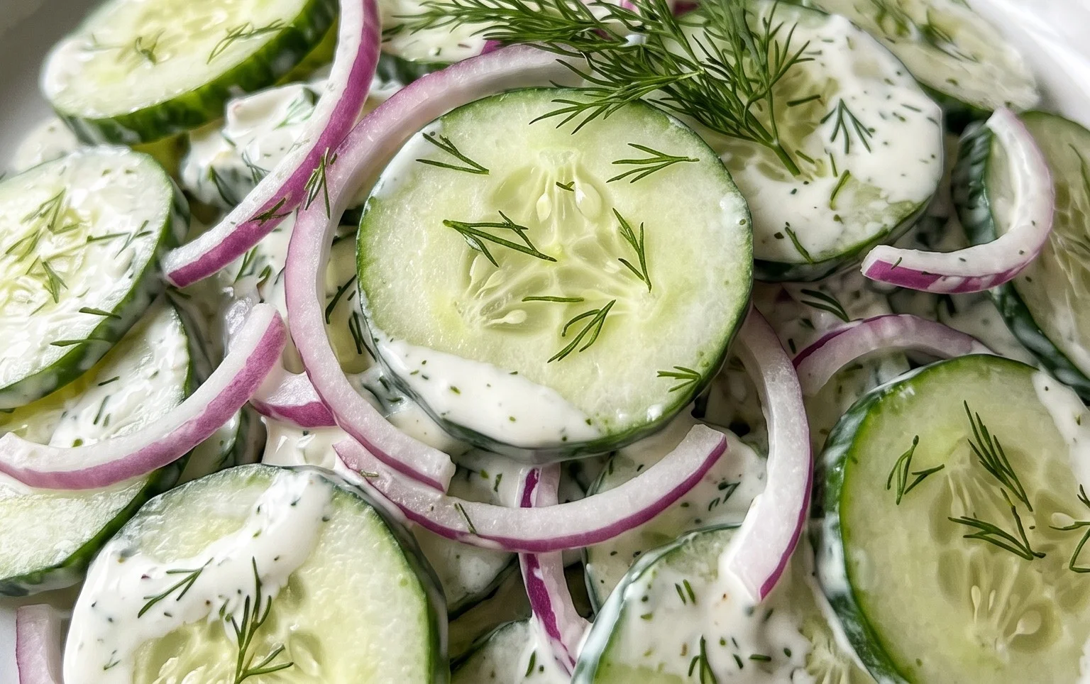 Creamy Cucumber Salad with Greek Yogurt Dressing