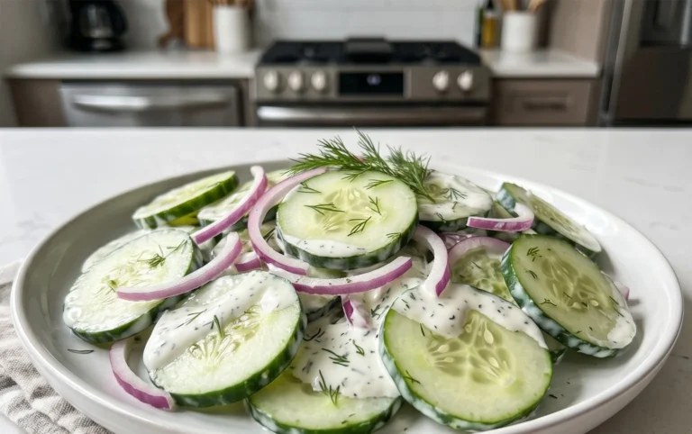 Creamy Cucumber Salad with Greek Yogurt Dressing