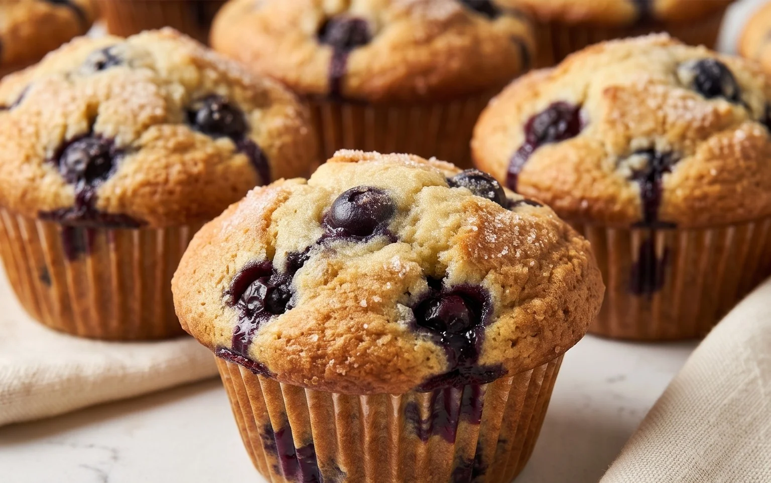 Bakery Style Blueberry Muffins