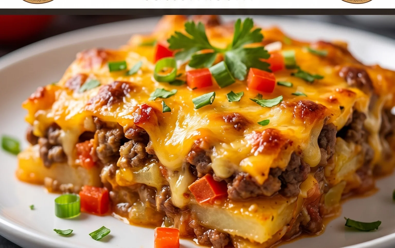 Cheesy Beef Hamburger Potato Casserole
