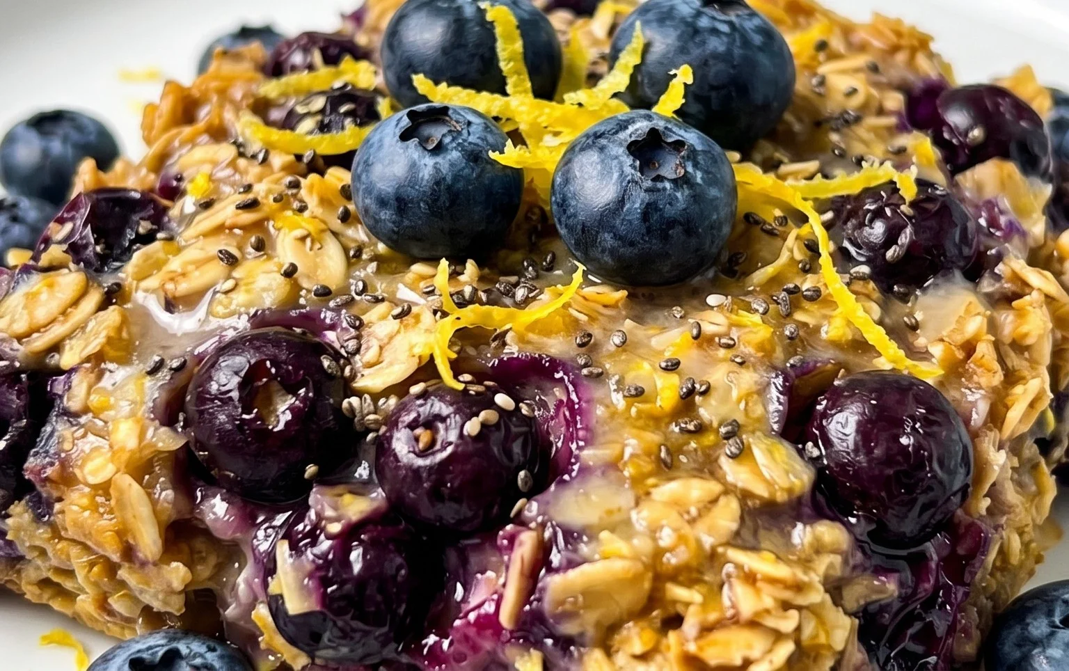 Lemon Blueberry Baked Oats