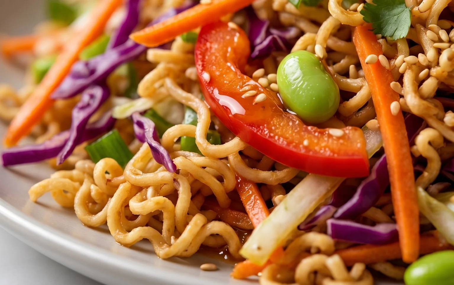 Crunchy Asian Ramen Noodle Salad Recipe