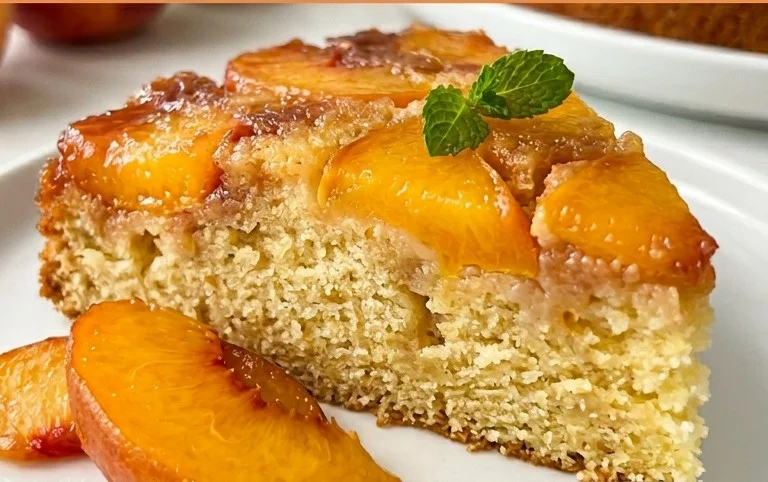 Peach Upside-Down Cake Recipe