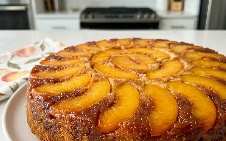 Peach Upside-Down Cake Recipe