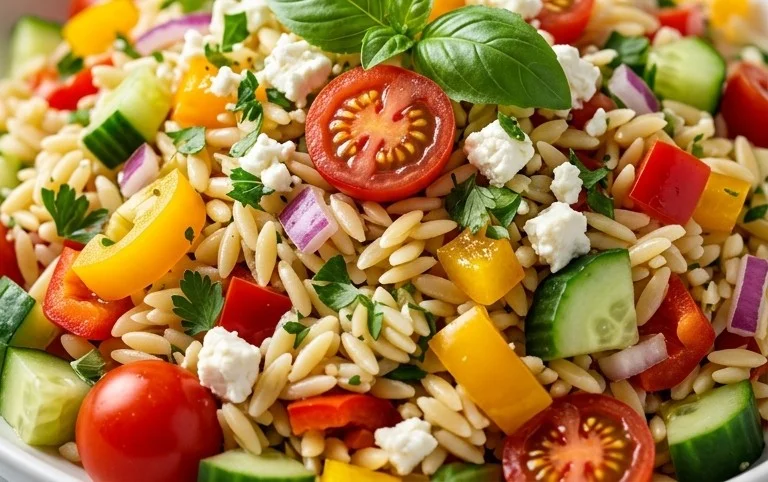 Rainbow Orzo Salad