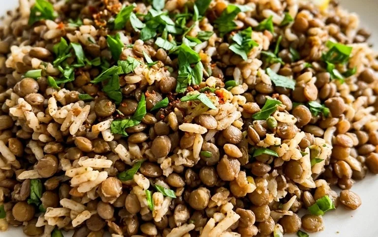 Easy Mediterranean Lentils and Rice