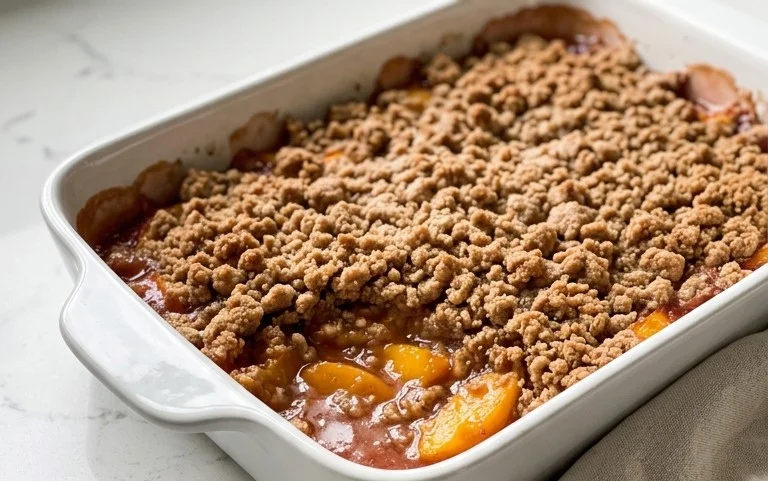 Peach Crisp (gluten-free and vegan)
