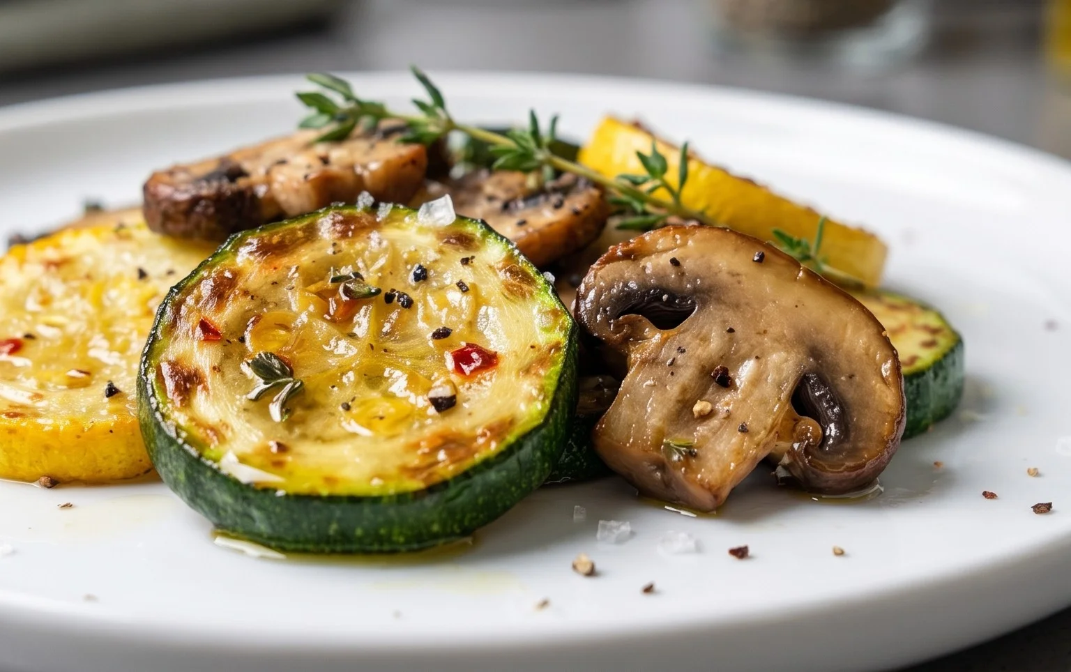 Skillet Zucchini and Mushrooms